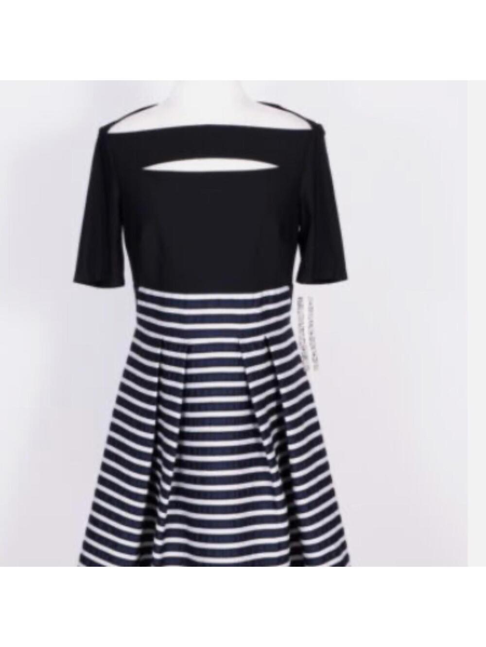 Kay Unger Mixed Media Cocktail Dress